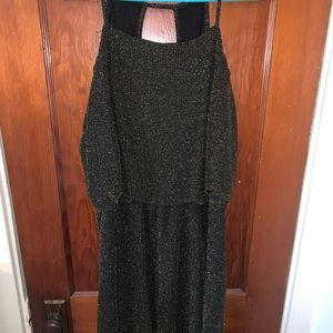 Plus size sparkle skater dress